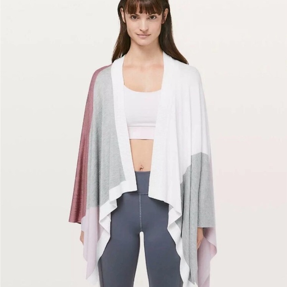 lululemon athletica Sweaters - Lululemon Hatha Wrap Shawl Multicolor Multway Cardigan One Size